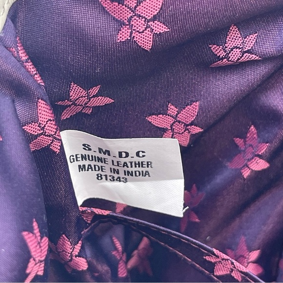 Anuschka Garden Panther Hand-Painted Leather Hobo Purse Dual Zip New - Picture 6 of 13